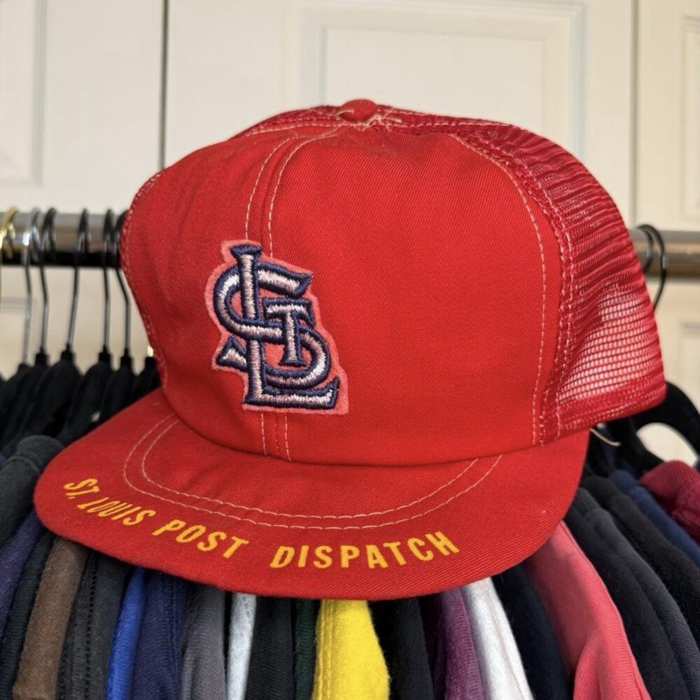 Vintage St. Louis Cardinals St. Louis Post-Dispatch Mesh Trucker Hat MLB